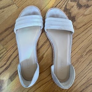 J. Crew open-toed suede slip-on sandals